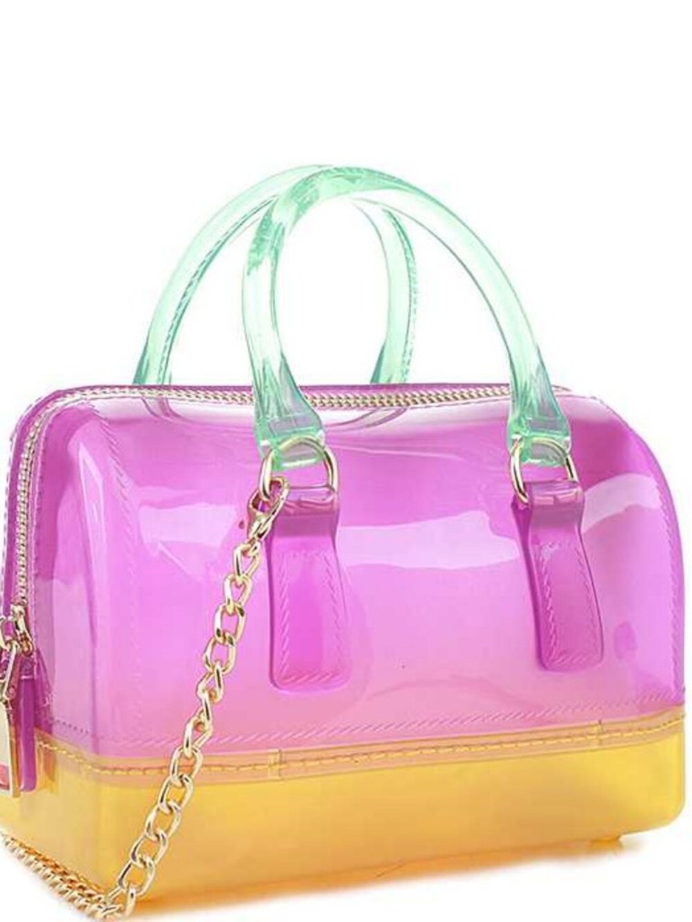 Pink Jelly Mini PVC Bowling Bag